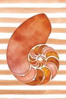 Ocean Orange Sea Shell Watercolor Journal