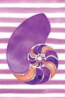 Ocean Purple Sea Shell Watercolor Journal