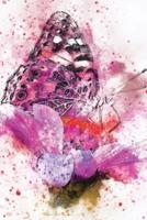 Purple and Pink Butterfly Watercolor Art Journal