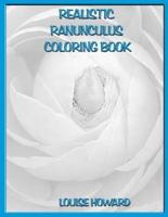 Realistic Ranunculus Coloring Book