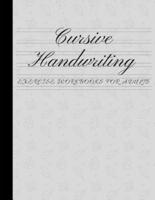 Cursive Handwriting Exercise Workbooks for Adults