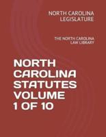North Carolina Statutes Volume 1 of 10