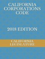 California Corporations Code 2018 Edition
