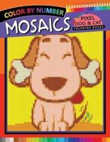 Mosaics Pixel Dog & Cat Coloring Books