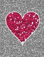 Glitter Heart Notebook - College Ruled