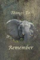 Things to Remember