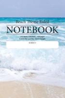 Beach Theme Ruled Notebook