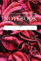 Autumn Leaves Theme Ruled Notebook