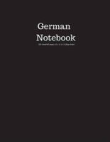German Notebook 200 Sheet/400 Pages 8.5 X 11 In.-College Ruled