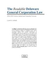 The Readable Delaware General Corporation Law 2018-2019