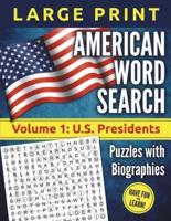 American Word Search - LARGE PRINT, Volume 1