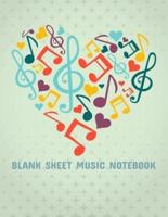 Blank Sheet Music Notebook