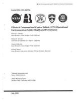 Effects of Command and Control Vehicle (C2v) Operational Environment on Soldier Health and Performance
