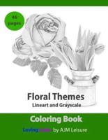 Floral Themes Coloring Book
