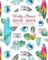 Weekly Planner 2018 - 2019, 16 Month Sept 2018 - Dec 2019