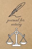 Journal for Notary