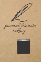 Journal for Note Taking