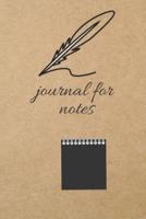 Journal for Notes