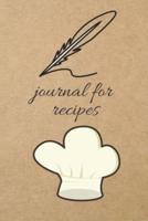 Journal for Recipes