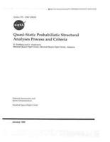 Quasi-Static Probabilistic Structural Analyses Process and Criteria