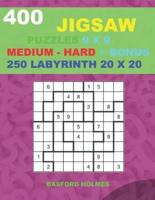 400 JIGSAW Puzzles 9 X 9 MEDIUM - HARD + BONUS 250 LABYRINTH 20 X 20