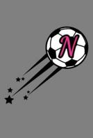 N Monogram Initial Soccer Journal