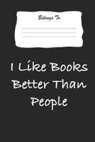I Like Books Better Than People