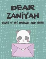 Dear Zaniyah, Diary of My Dreams and Hopes