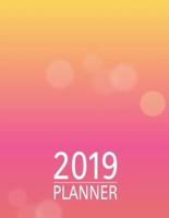 Yellow Pink Ombre 2019 Planner