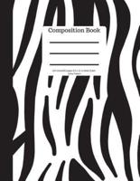 Composition Book 100 Sheet/200 Pages 8.5 X 11 In.-Wide Ruled- Zebra Pattern