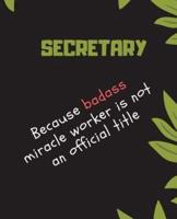SECRETARY Because Badass Miracle Worker Is Not An Official Title