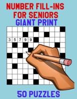 Number Fill-Ins for Seniors Giant Print