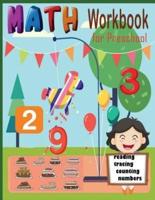 Math Workbook for Preschool Reading Tracing Counting Numbers