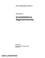 Army Regulation AR 5-9 Management Installation Agreements April 2018