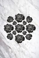 Black Rose Flower Marble