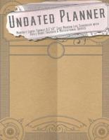 Undated Planner Monthly Large Format 8.5"X11" Chic Modern Life Scheduler