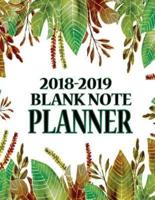 2018-2019 Blank Note Planner