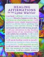 Healing Affirmations for the Lyme Warrior Blank Writing Journal Notebook