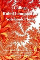 College Ruled Composition Notebook Floral