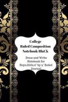 College Ruled Composition Notebook Black