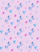 Prancing Unicorn Pattern Composition Notebook