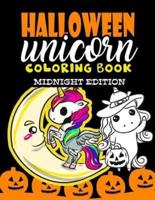 Halloween Unicorn Coloring Book Midnight Edition