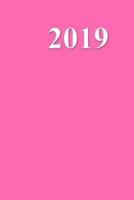 Hot Pink Color 2019 Daily Planner Simple Plain All Pink 384 Pages