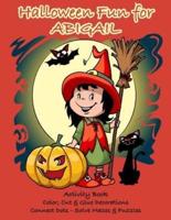 Halloween Fun for Abigail Activity Book