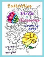 Butterflies Birds & Blossoms Coloring Book