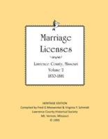 Lawrence County Missouri Marriages 1870-1881