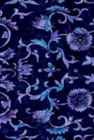 2019 Weekly Planner Blue Floral Vintage Damask Pattern Design 134 Pages