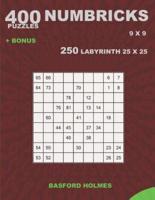 400 Numbricks Puzzles 9 X 9 + Bonus 250 Labyrinth 25 X 25