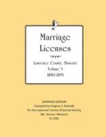 Lawrence County Missouri Marriages 1890-1903