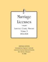 Lawrence County Missouri Marriages 1904-1908